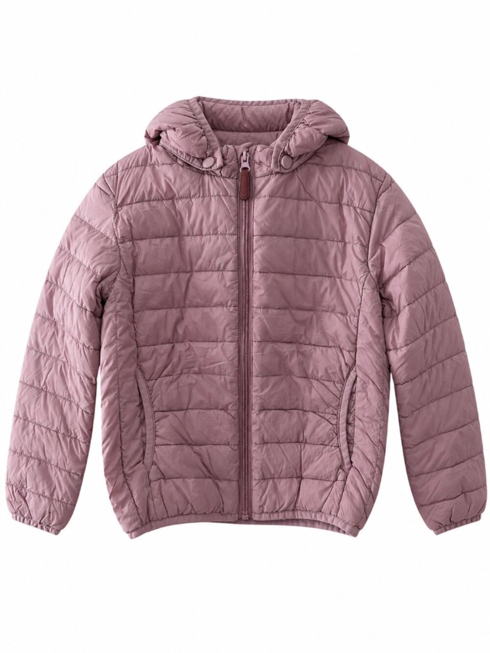 Kuling Girls Dusty Mauve Hooded Puffer Jacket Size 110